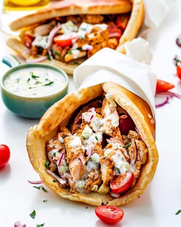 Spicy Sriracha Chicken Gyros