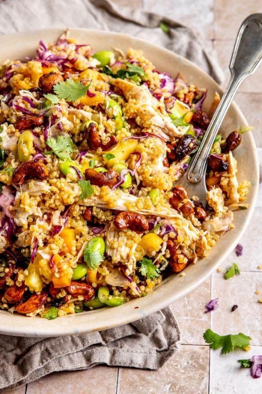 Spicy Sriracha Kale and Quinoa Crunch Salad