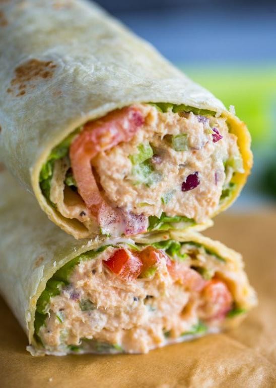 Spicy Sriracha Tuna Salad Wrap