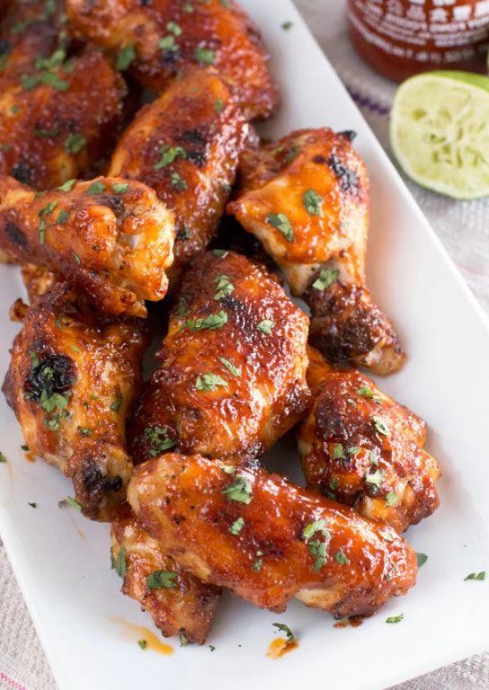 Spicy Sriracha and Lime Grilled Wings
