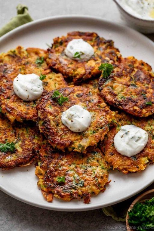 Spicy Sweet Potato and Zucchini Fritters