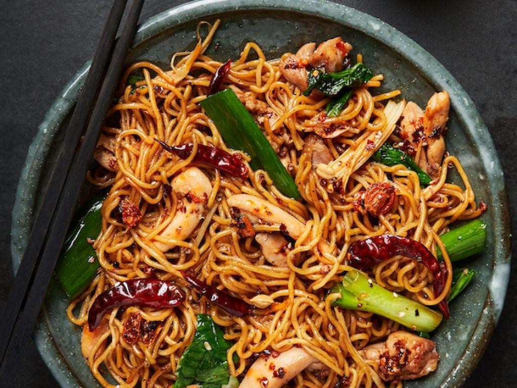 Spicy Szechuan Chicken Noodle Stir Fry