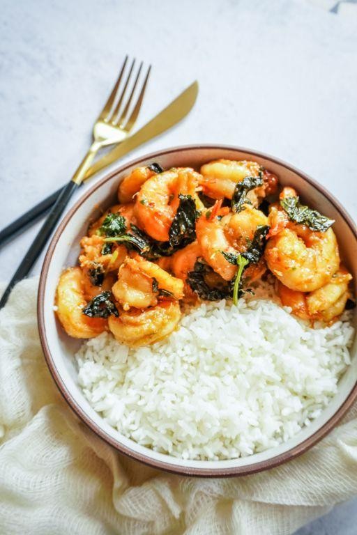 Spicy Thai Basil Shrimp Stir-Fry