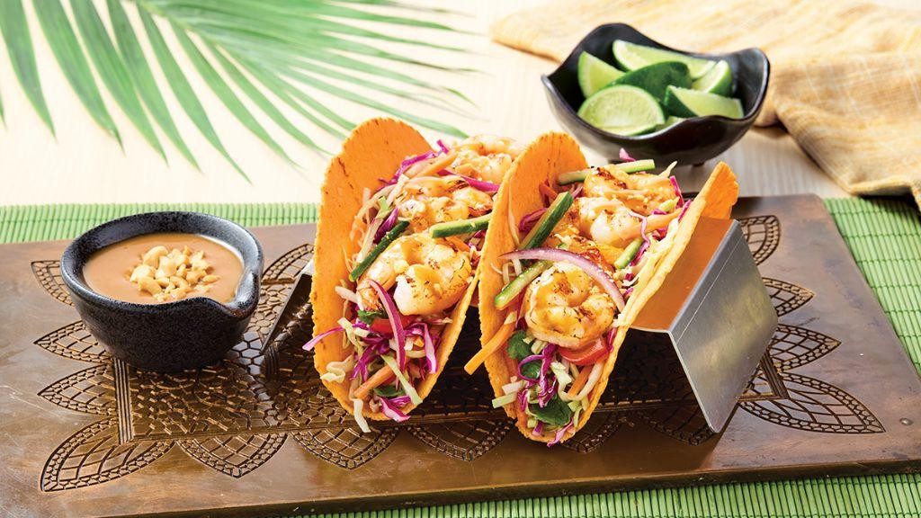 Spicy Thai Basil Shrimp Tacos