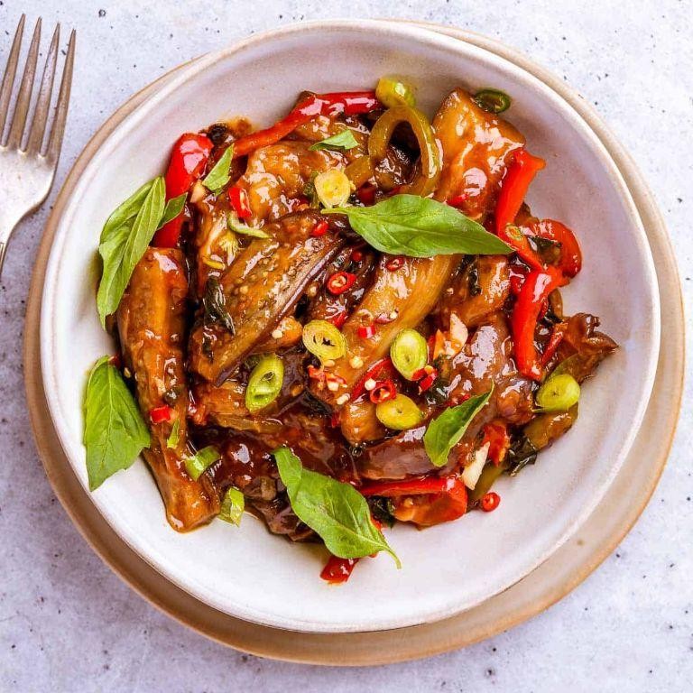Spicy Thai Brinjal Stir Fry