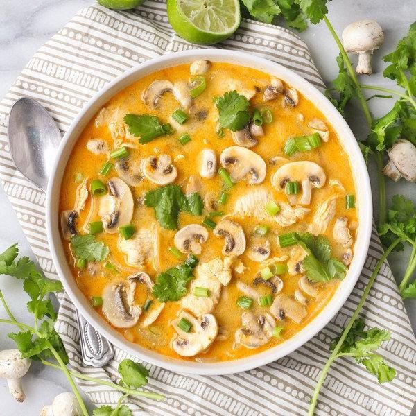 Spicy Thai Coconut Milk Chicken Soup