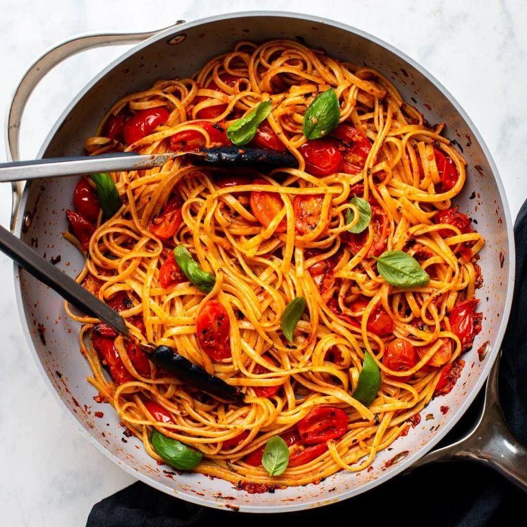 Spicy Tomato Basil Linguine