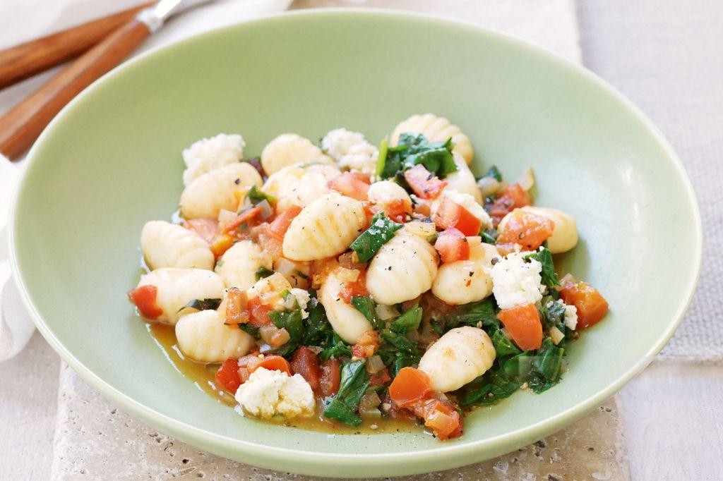 Spicy Tomato and Spinach Gnocchi