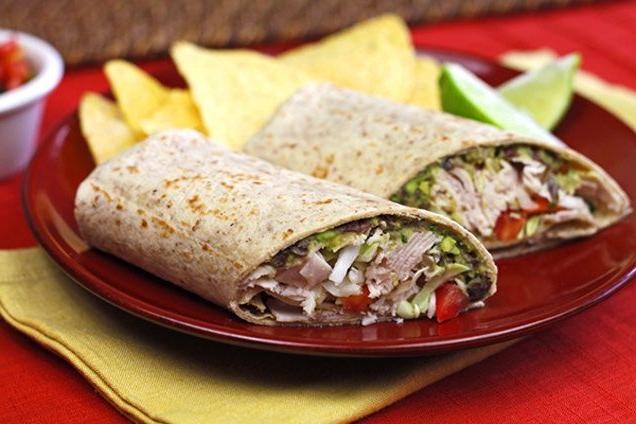 Spicy Turkey and Black Bean Wrap