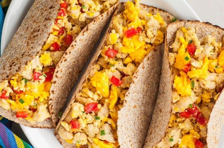 Spicy Turkey and Egg Breakfast Tacos
