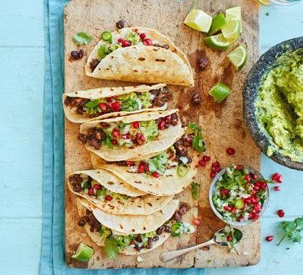 Spicy Vegan Black Bean Tacos