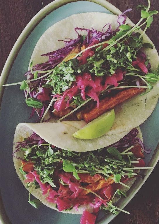Spicy Vegan Sauerkraut Tacos