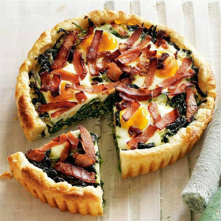Spinach, Bacon, and Egg Breakfast Pie