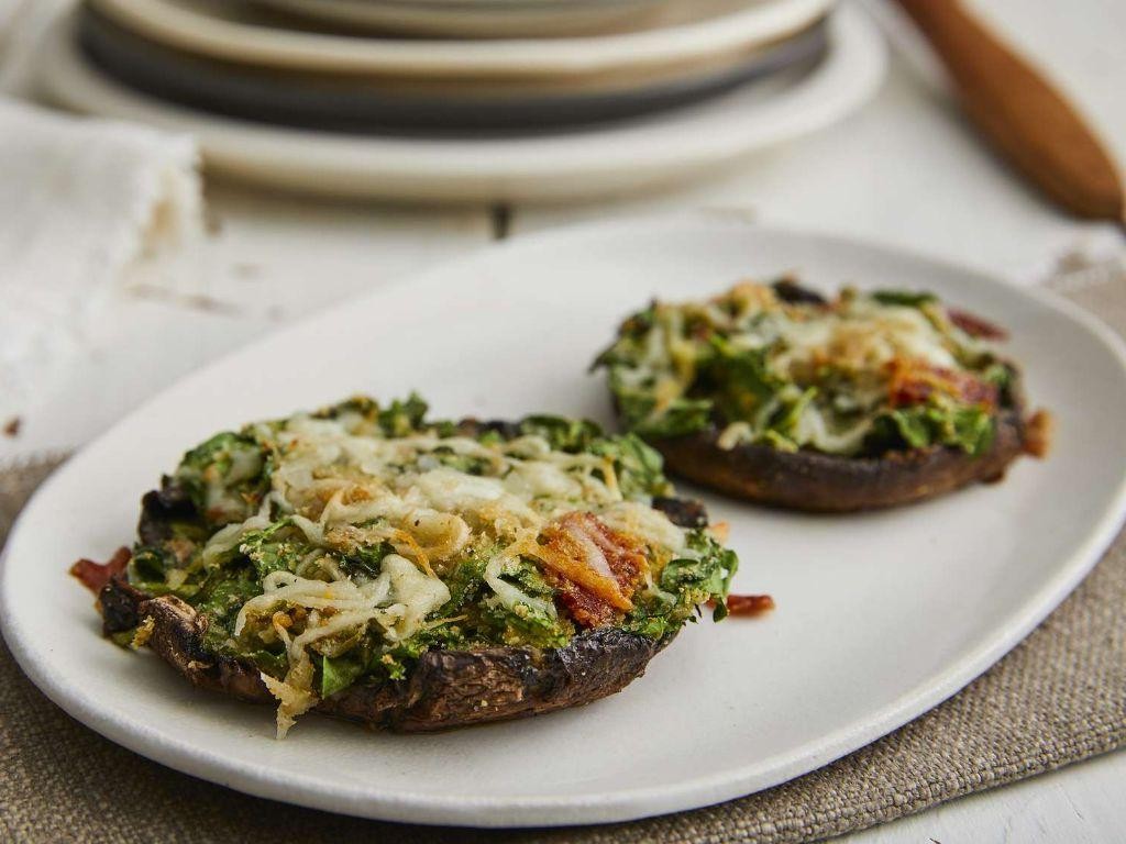 Spinach & Mushroom Stuffed Portobellos