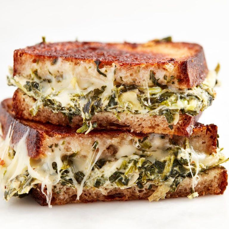 Spinach and Artichoke Grilled Cheese