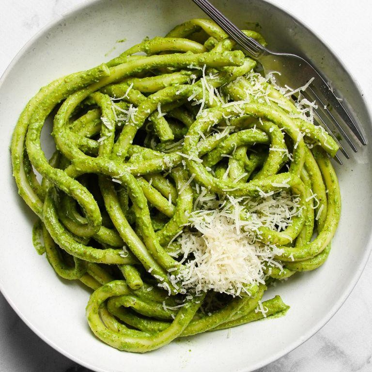 Spinach and Basil Pesto Pasta