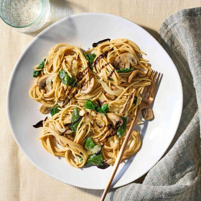 Spinach and Brie Fettuccine