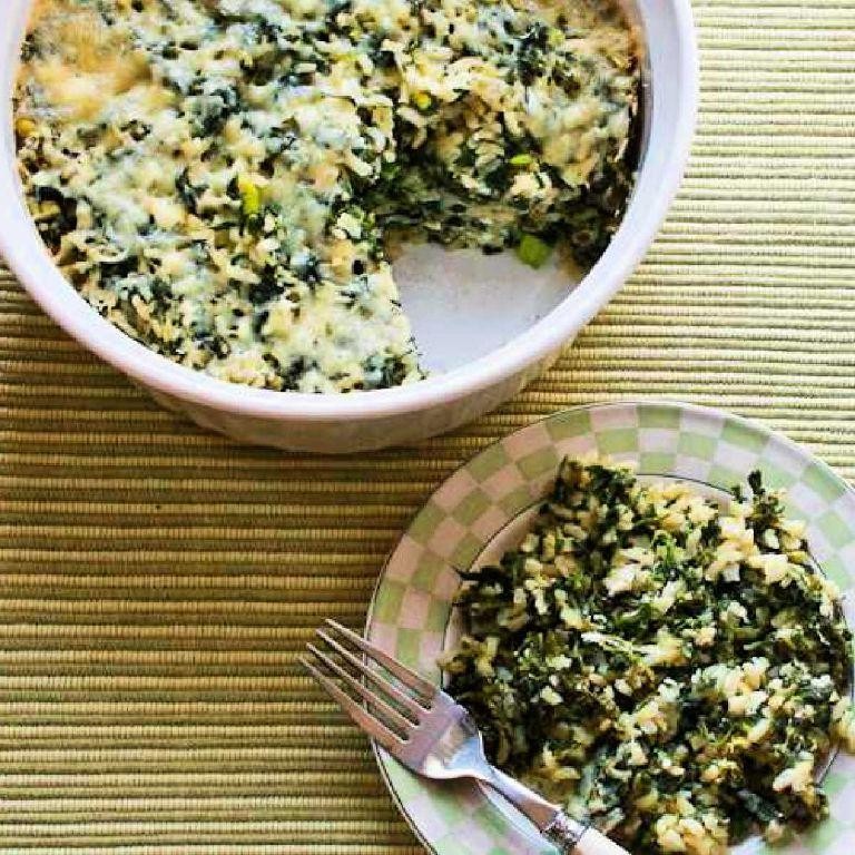 Spinach and Feta Brown Rice Casserole