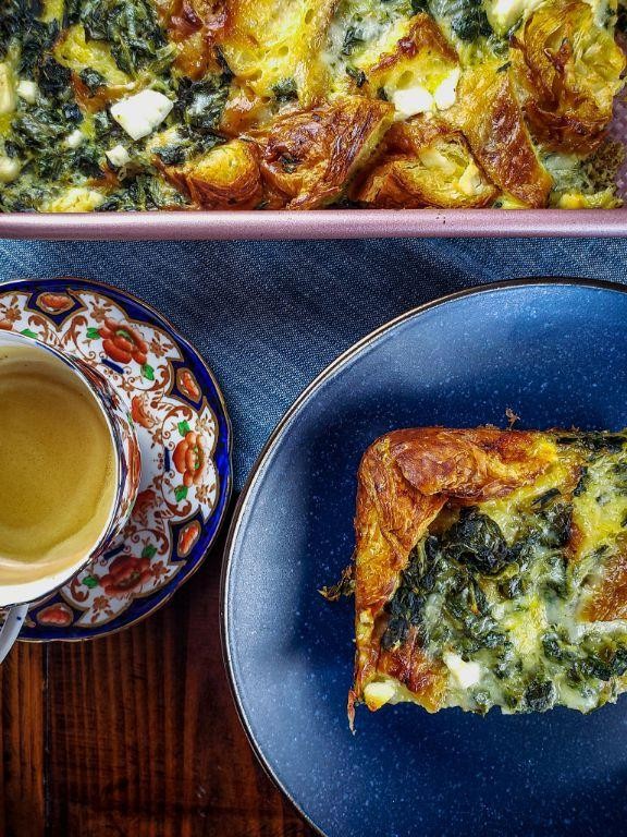 Spinach and Feta Crescent Roll Breakfast Bake