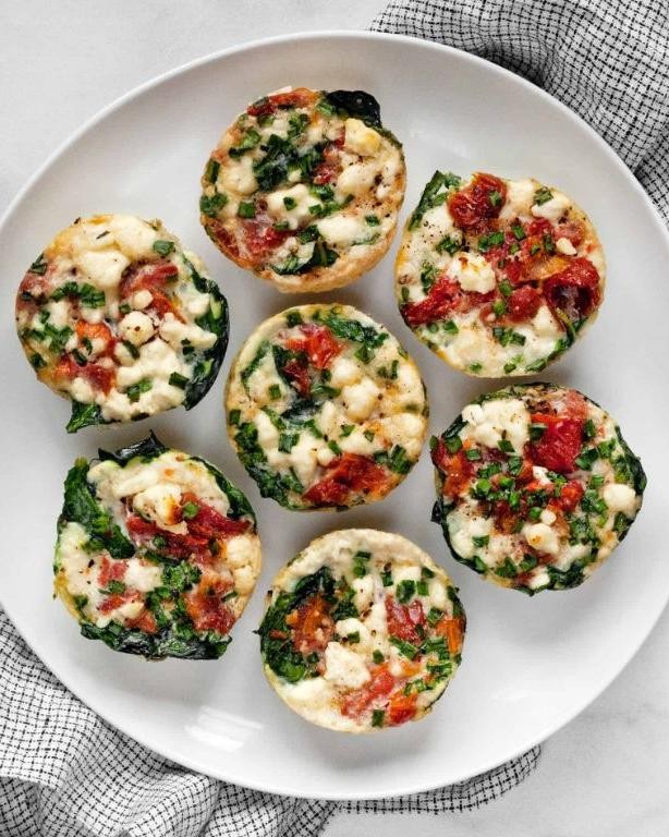 Spinach and Feta Egg White Bites