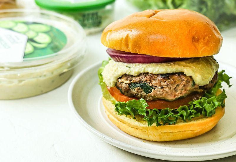 Spinach and Feta Morning Burger