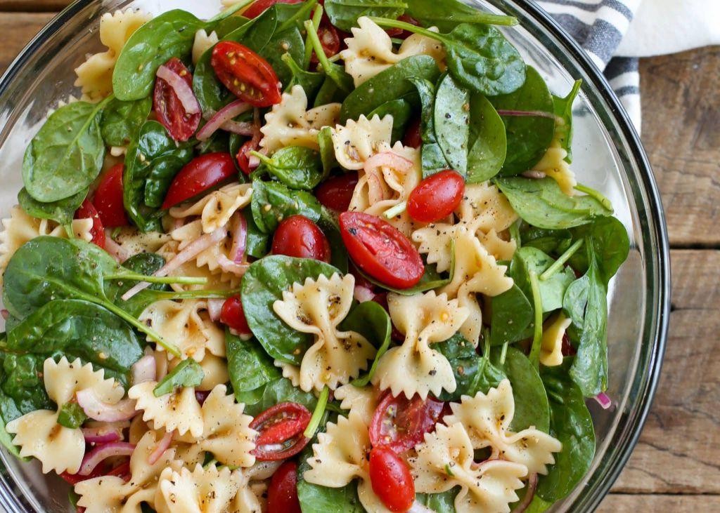 Spinach and Feta Ranch Pasta Salad
