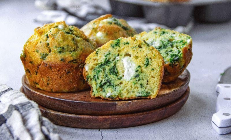 Spinach and Feta Stuffed Cornbread