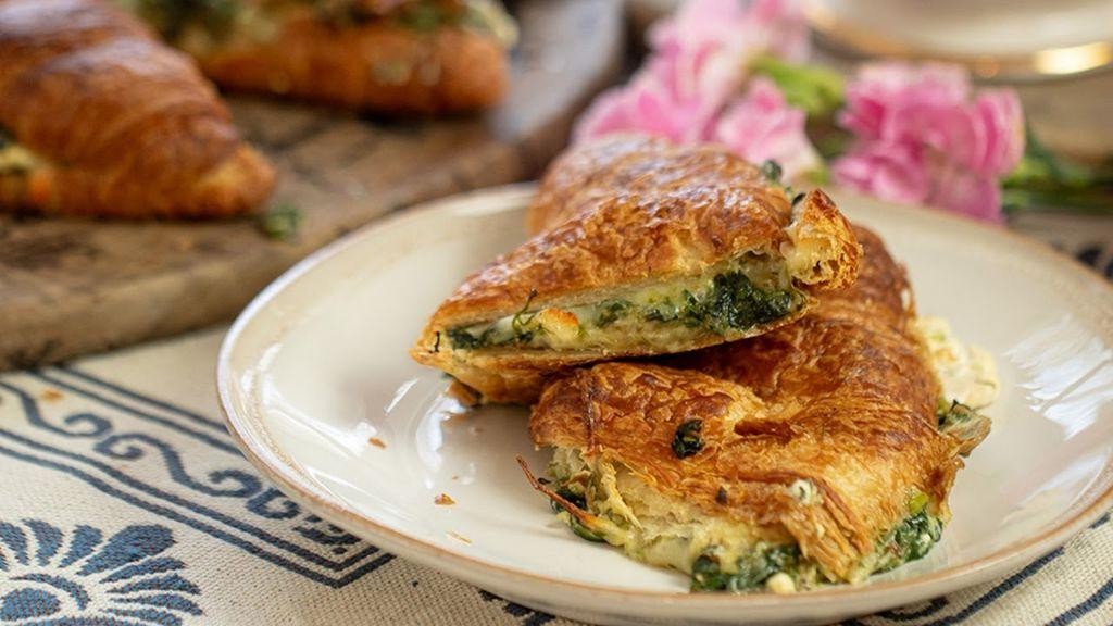 Spinach and Feta Stuffed Croissants