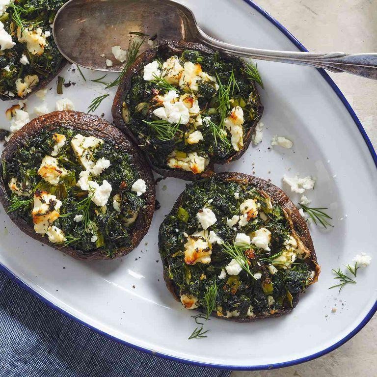Spinach and Feta Stuffed Portobello Mushrooms