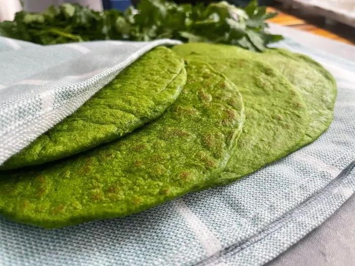 Spinach and Herb Green Tortillas