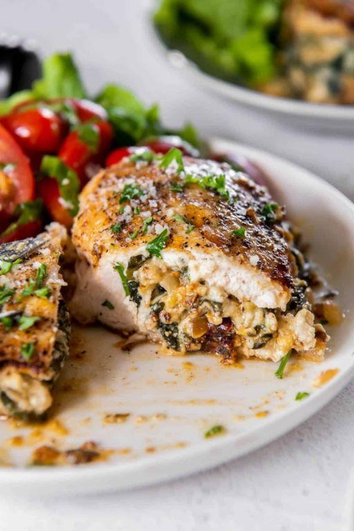 Spinach and Ricotta Stuffed Chicken Breasts