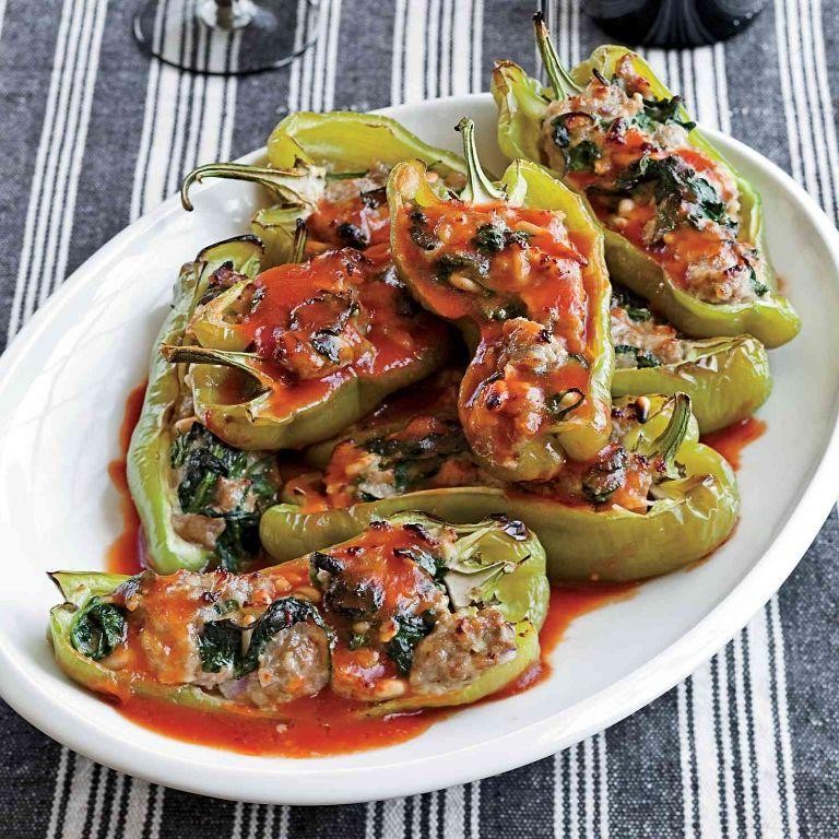 Spinach and Sausage Stuffed Peppers