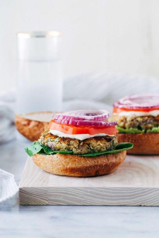 Spinach and Zucchini Veggie Burgers