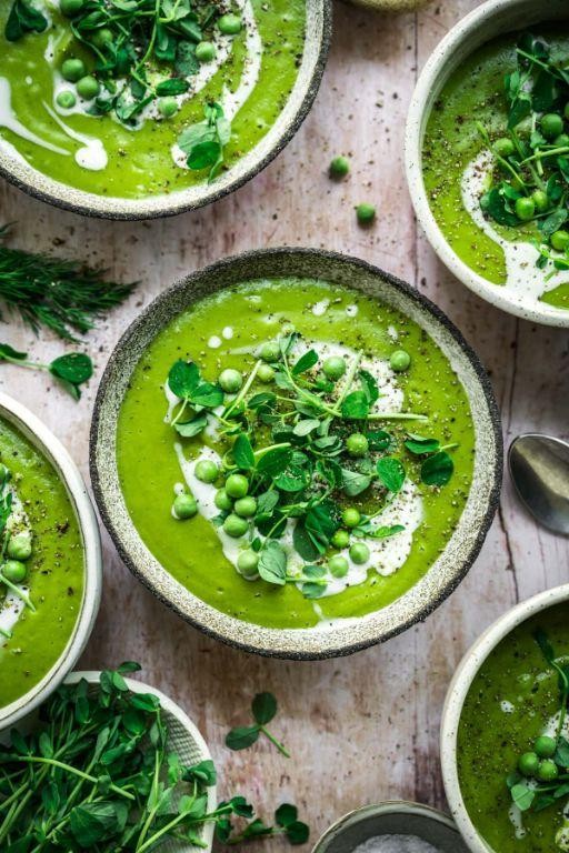 Spring Pea and Asparagus Soup
