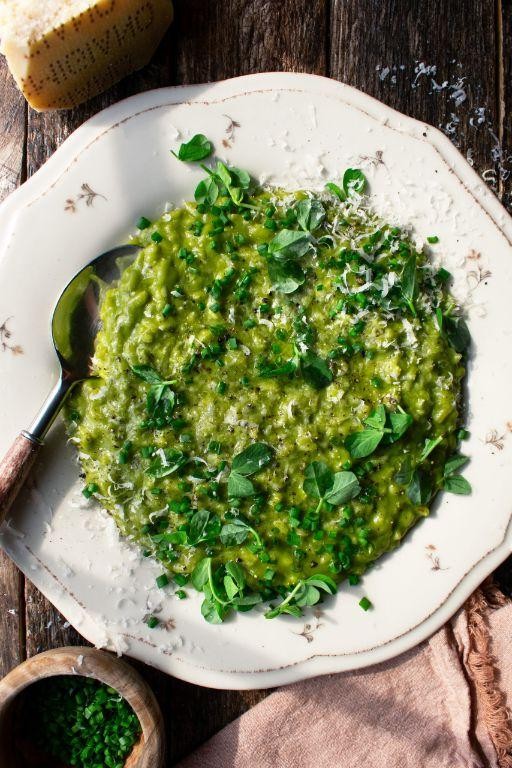 Spring Pea and Chive Risotto