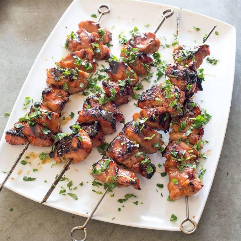 Sriracha Lime Pork Kabobs