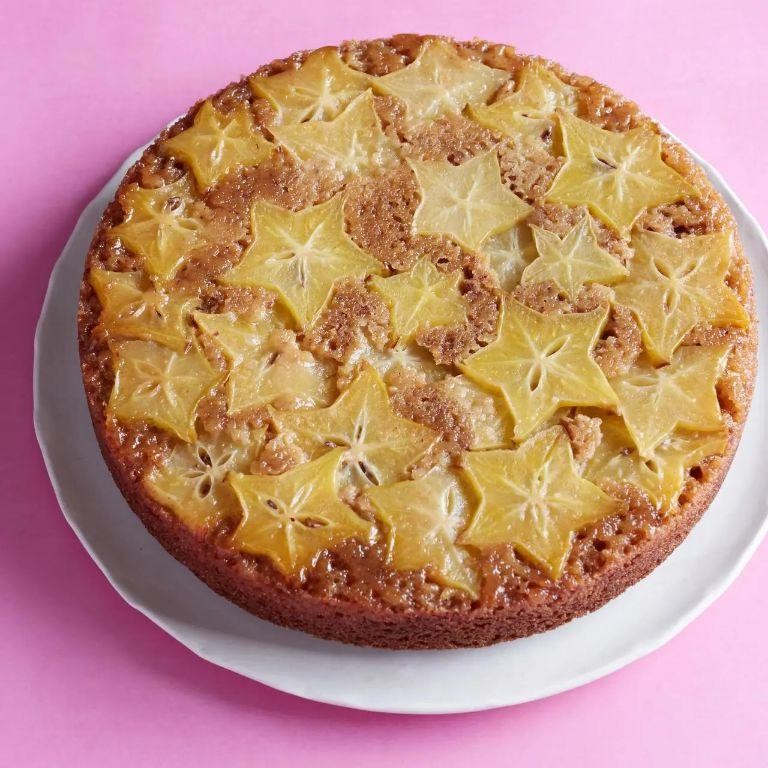 Starfruit Upside-Down Cake