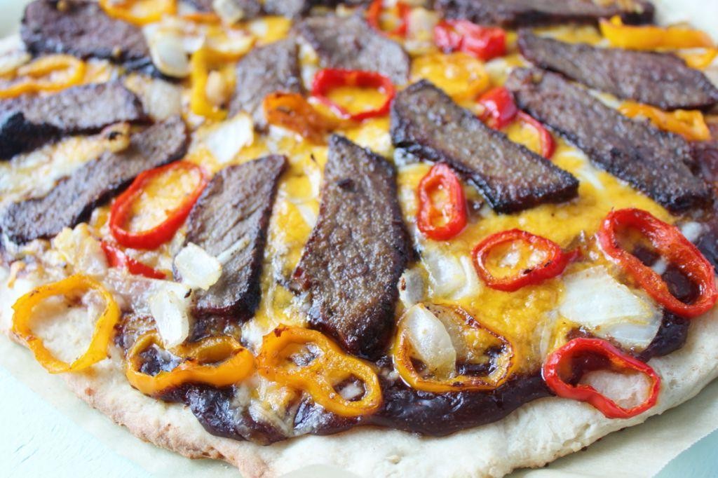 Steak and Pepper Pizza