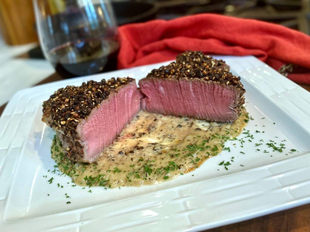 Steak au Poivre with Brandy Cream