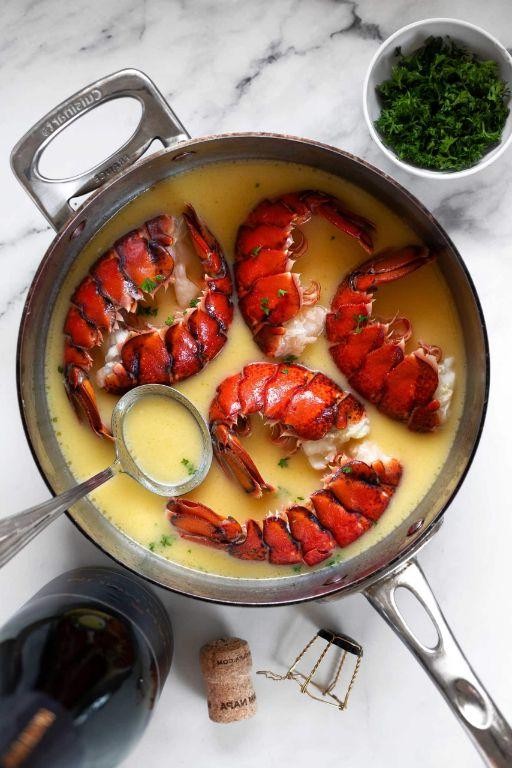 Steamed Lobster Tail with Champagne Butter