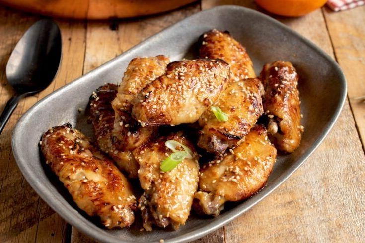 Sticky Orange Ginger Slow Cooker Chicken Wings