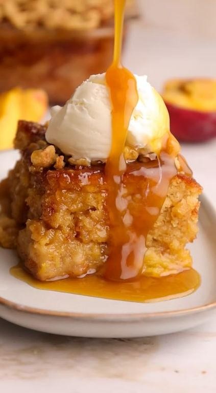 Sticky Peach Toffee Pudding