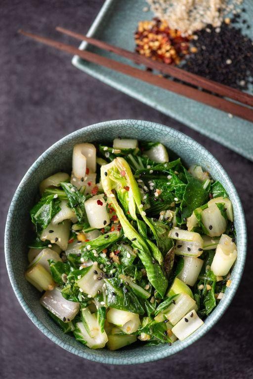 Stir-Fried Bok Choy with Garlic and Ginger
