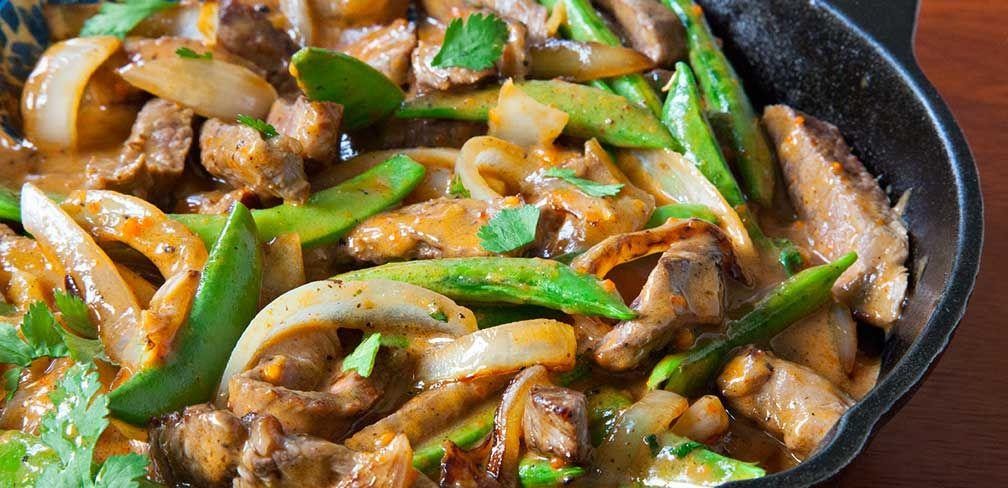 Stir-Fried Thai Beef with Spicy Peanut Sauce