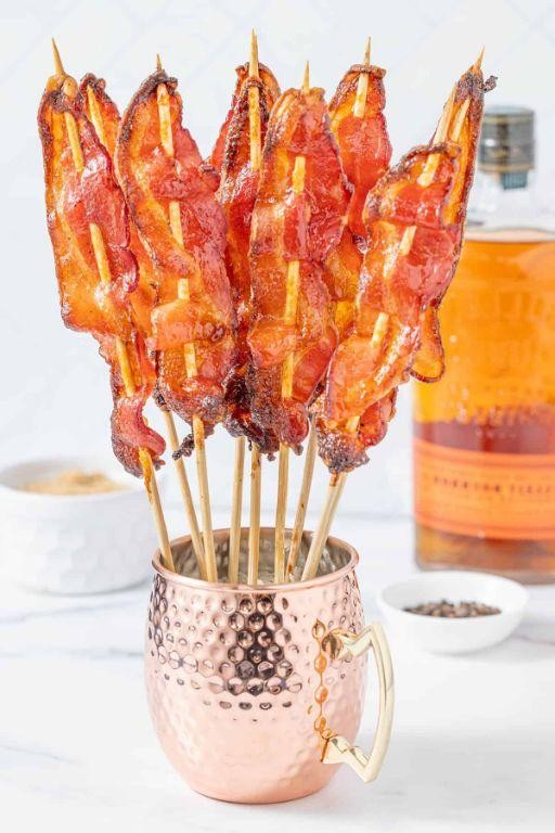Stout-Glazed Bacon Skewers