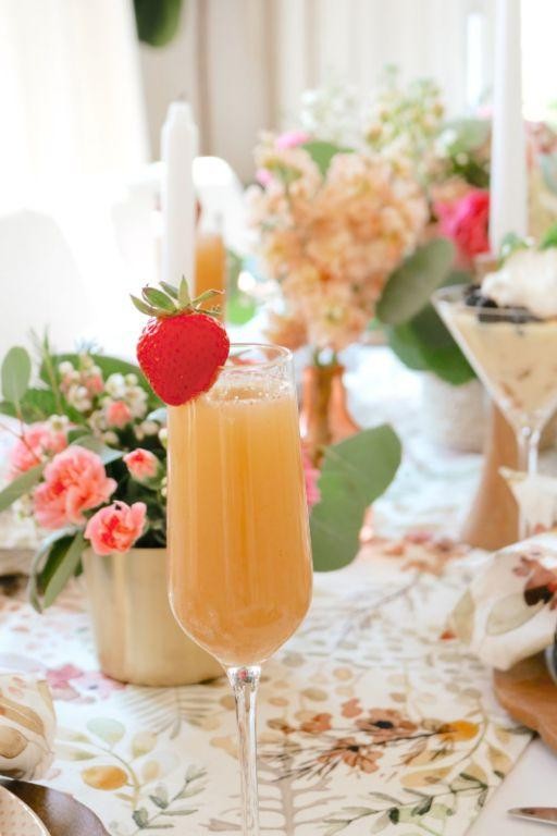 Strawberry Basil Mimosa