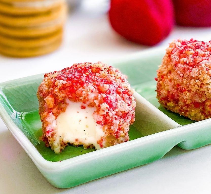 Strawberry Cheesecake Ice Cream Balls