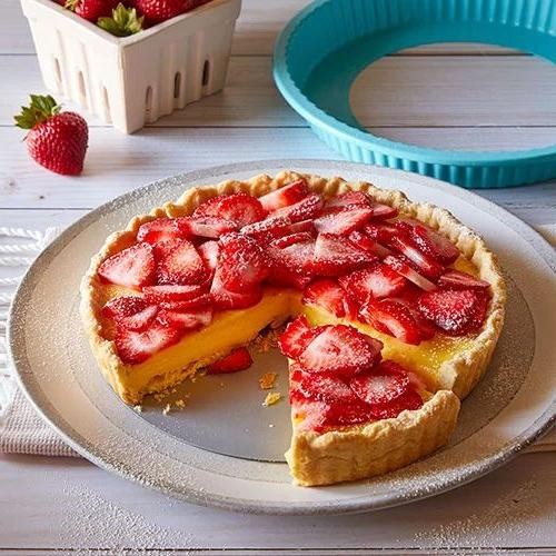 Strawberry Custard Pie