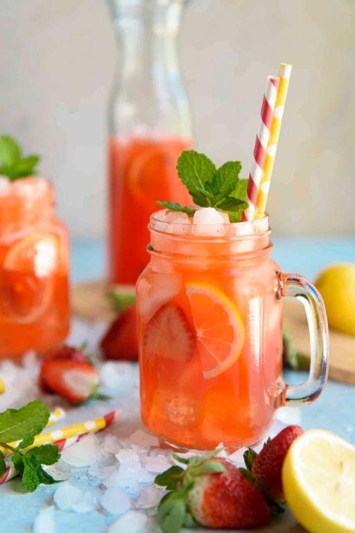 Strawberry Mint Lemonade