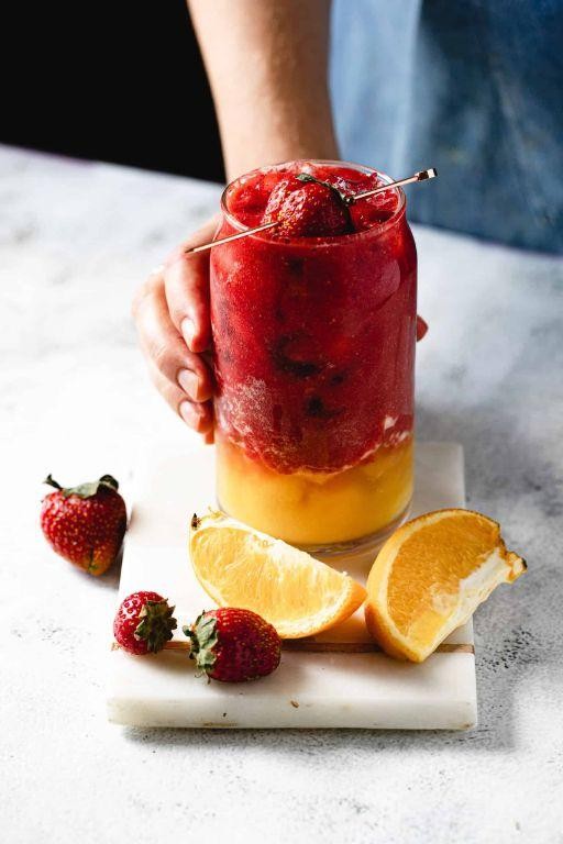 Strawberry Orange Zest Slush